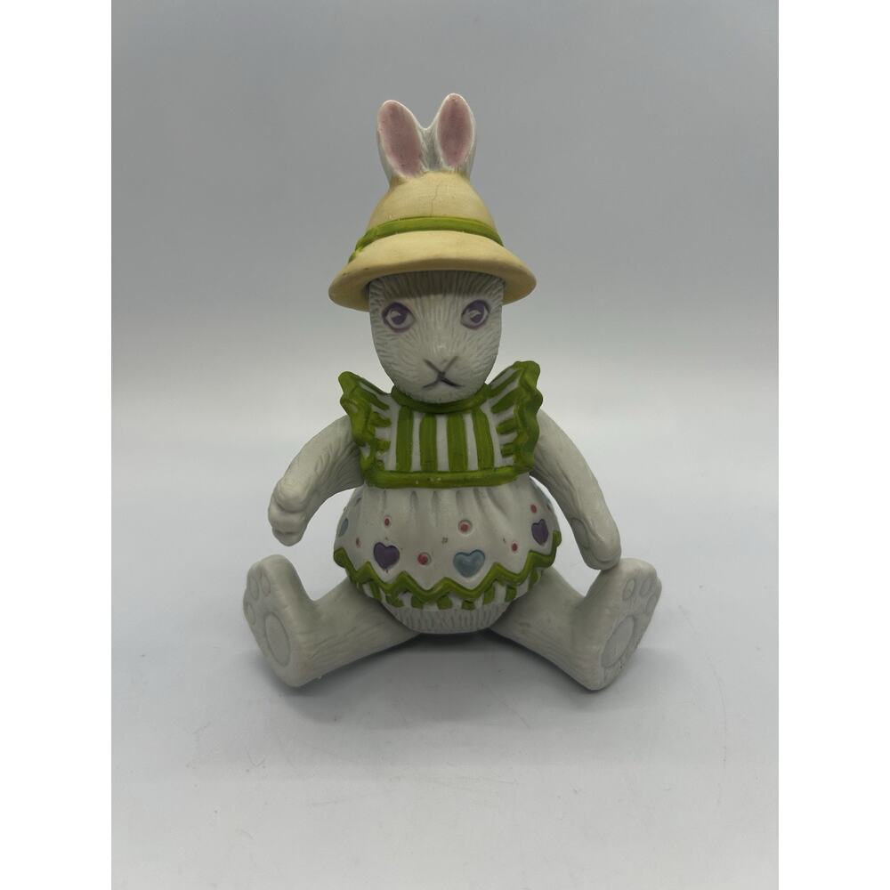 Dept 56 Mandy Easter Bunny Rabbit With Hat And Moveable Legs/Arms 5.75" Tall
